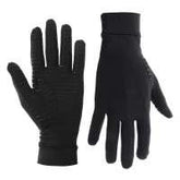 Pair of black thermal Copper Compression Gloves Pain with textured grip, displayed on white background