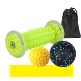 Foot Massage Roller & Fitness Yoga Ball, resistance band, and carrying bag fitness set