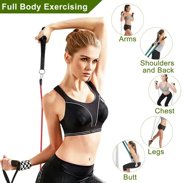 11-Pcs Resistance Bands Set Fitness & Workout Tubes