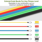 11-Pcs Resistance Bands Set Fitness & Workout Tubes