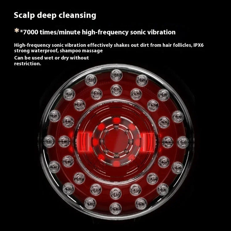 Red Light Scalp Massager Vibration & Deep Clean