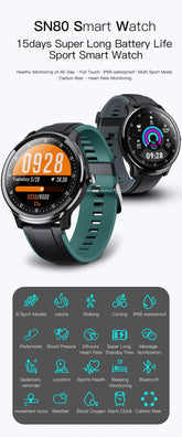 SN80 Smart Fitness Watch with Heart Rate Monitor Fitalaura