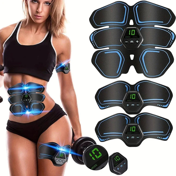 ABS EMS Muscle Stimulator USB Rechargeable with LCD