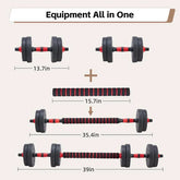 Adjustable Dumbbell & Kettlebell Set Multi-Functional 10BKRD