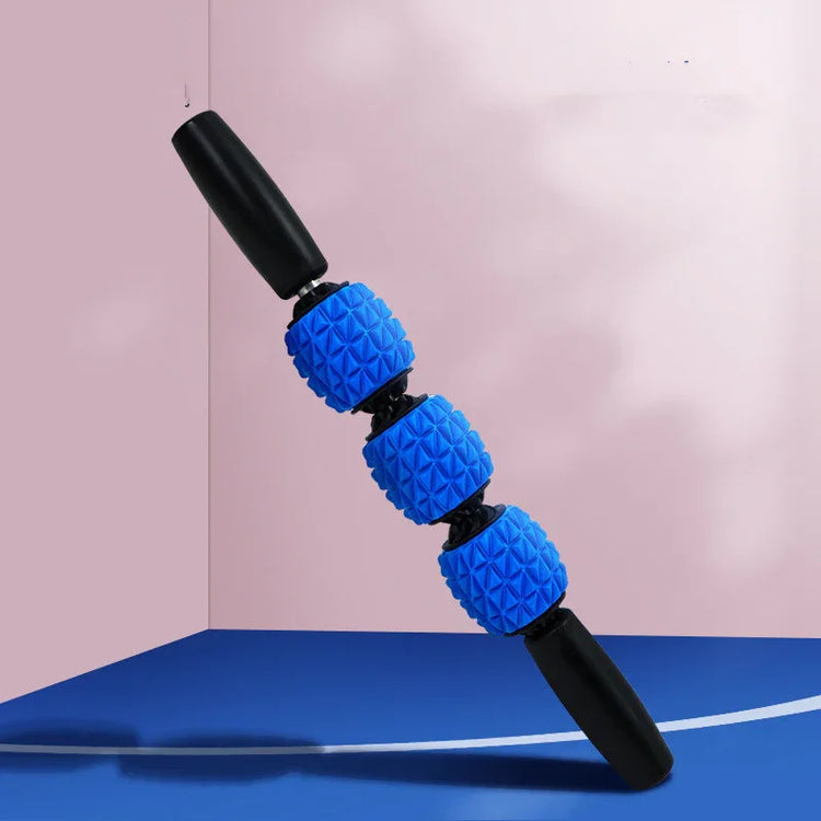 Muscle Relaxation Massage Stick EVA Shaft 3 Ball Gear