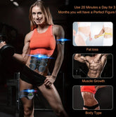 ABS EMS Muscle Stimulator USB Rechargeable with LCD